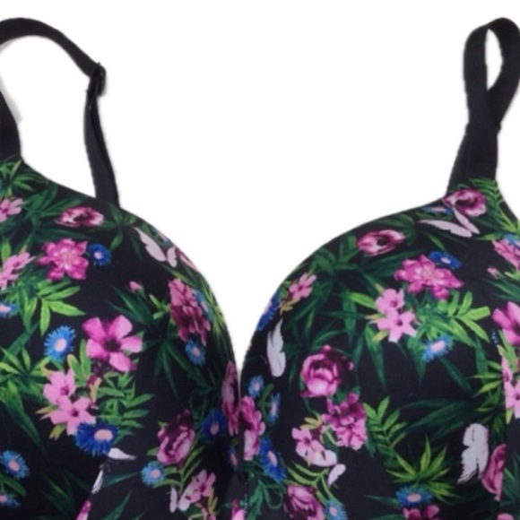 Victoria’s Secret So Obsessed Padded No Wire Floral & Butterfly Push Up Bra 34DD - Picture 14 of 14